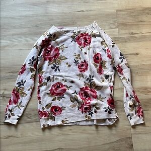 Joie Pink Floral Sweatshirt